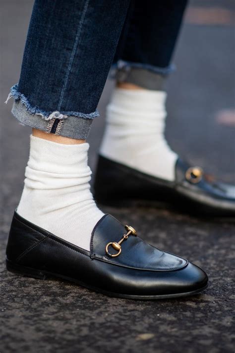 socks with Gucci loafers